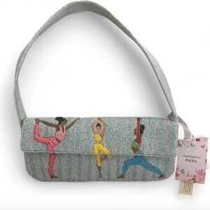 Handcrafted In India Beaded Bag Yoga Namaste Tik Tok Viral NWT NEW RELEASE